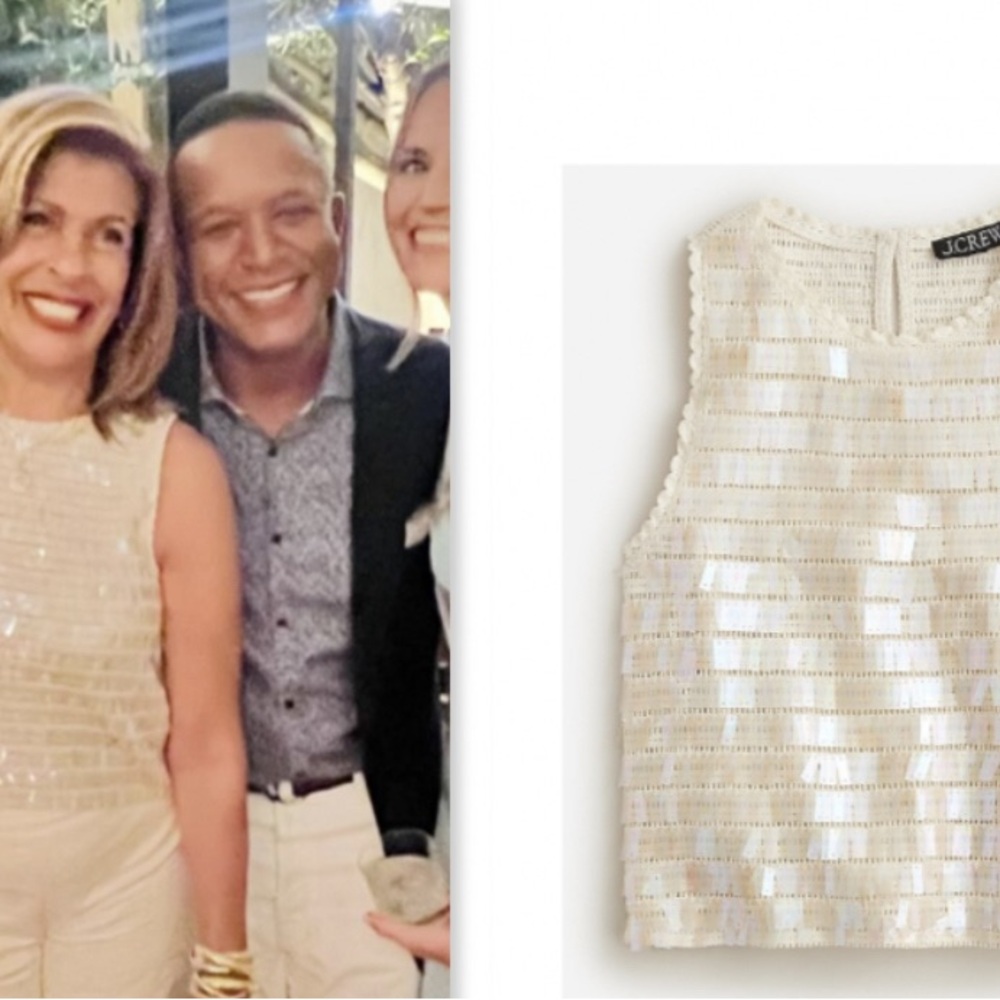 J. Crew Crochet sequin tank top in XL. As worn by Hoda Kotb on the Today Show!